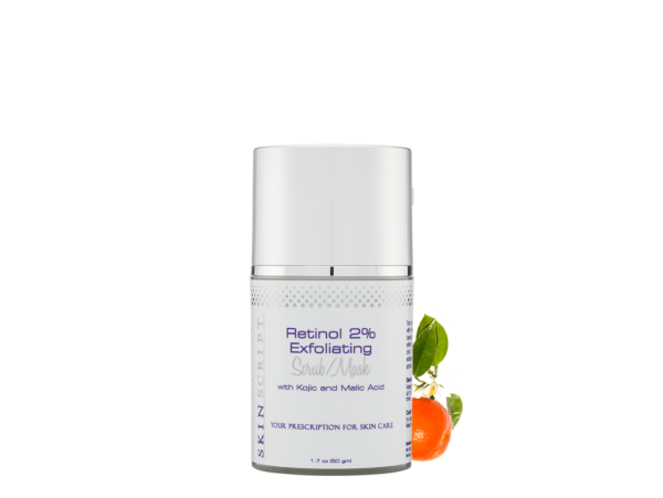 retinol exfoliating scrub, physical exfoliant, scrub, retinol, acne scars, aging, exfoliating mask