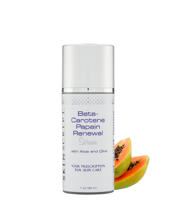 exfoliant, beta-carotene papain serum, gentle exfoliant,